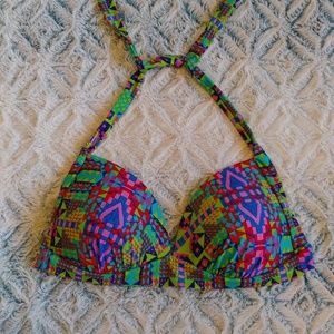 bright colored pushup swim top